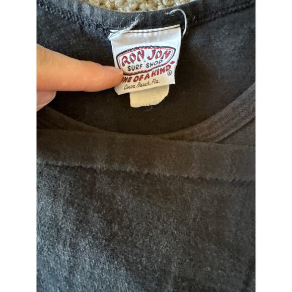 Vintage Ron Jon Surf Shop USA Made Single Stitched Faded Black XL Tank Top - Picture 3 of 8